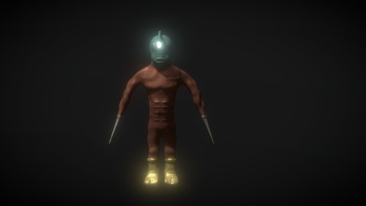 Aquatic Themed Character - Angler Man 3D Model