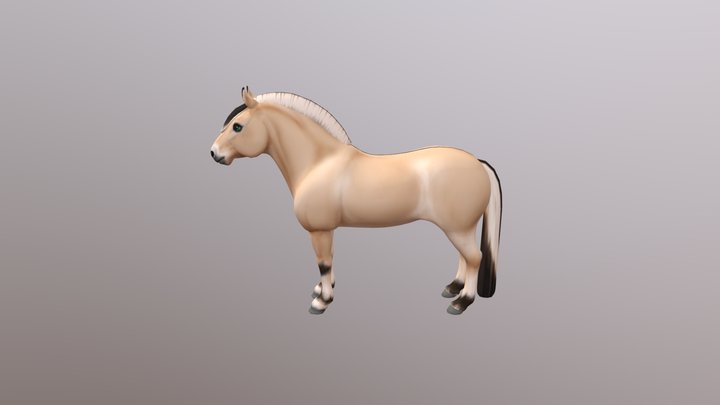 Fjord Horse 3D Model