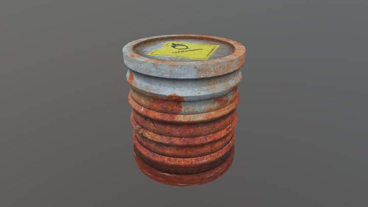 Rusted Barrel 3D Model