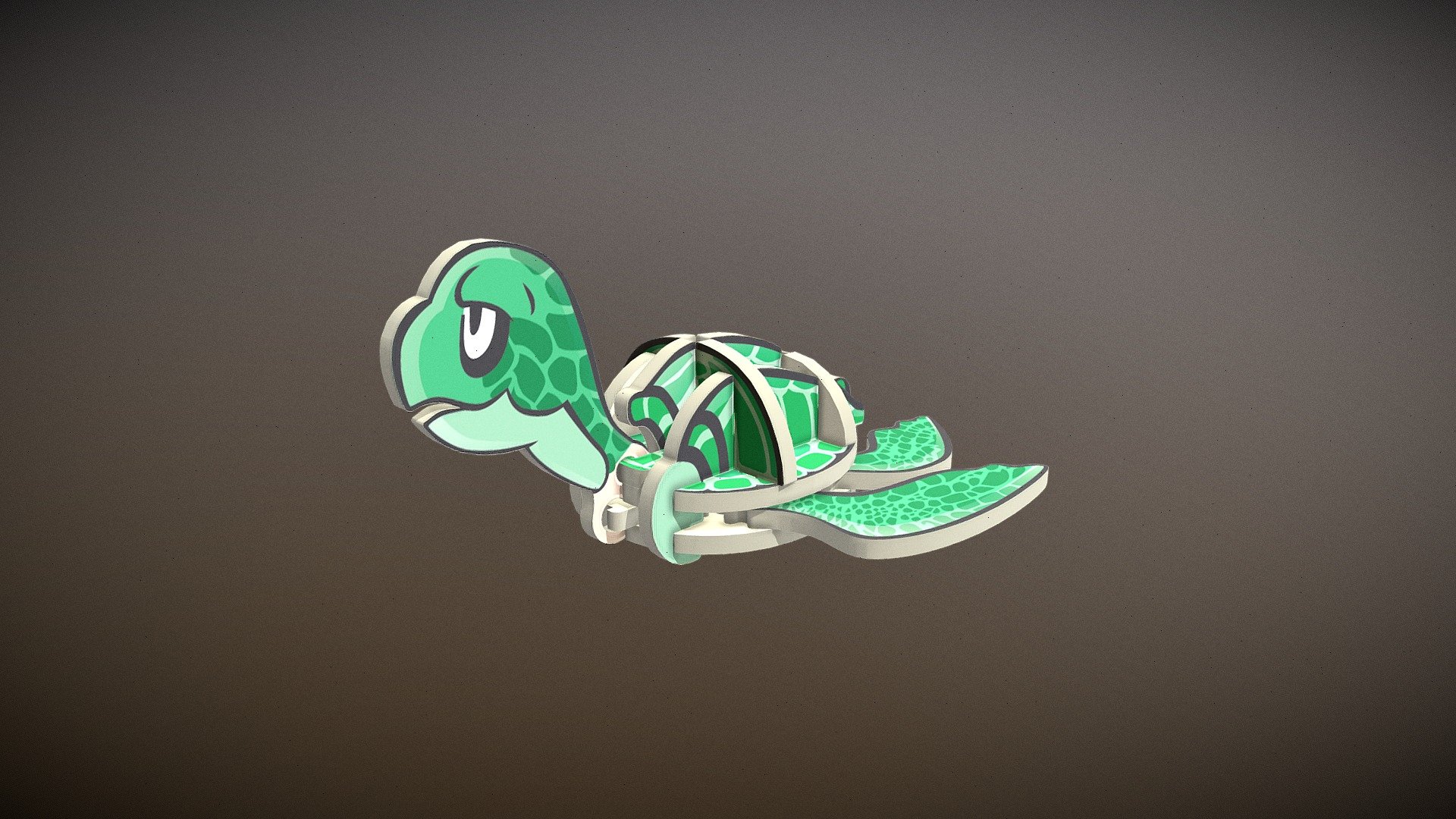 [MC-005] Green Sea Turtle Double Side Color — Sketchfab embed 3D viewer