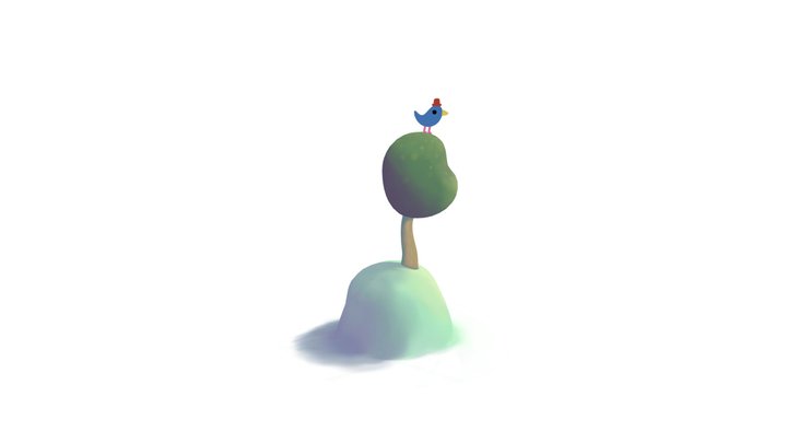 Hat Bird 3D Model