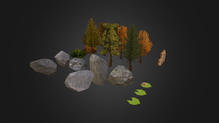 PSX Forest Asset Pack 3D Model