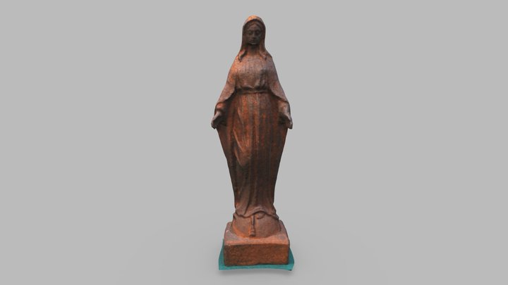 Cast Iron Rust Virgin Mary 3D Model