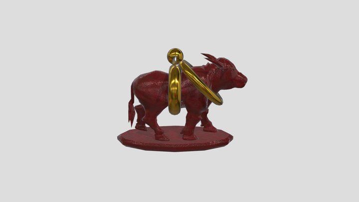 Ancient Egyptian Bull Earrings 3D Model