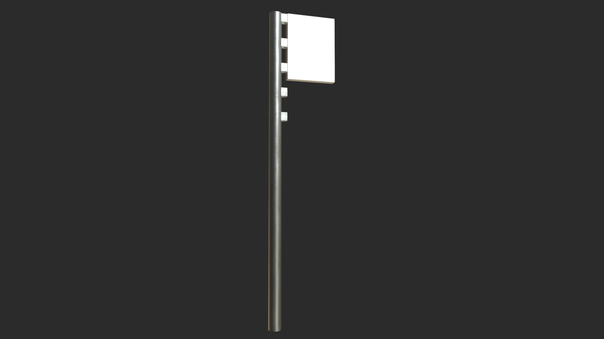 3D model Street pole with board - This is a 3D model of the Street pole with board. The 3D model is about text.