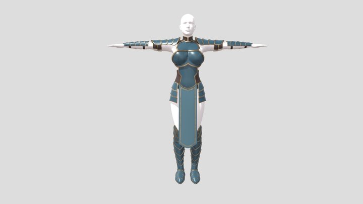 Procedural female armor test 4 – Gratis 3D-model STL