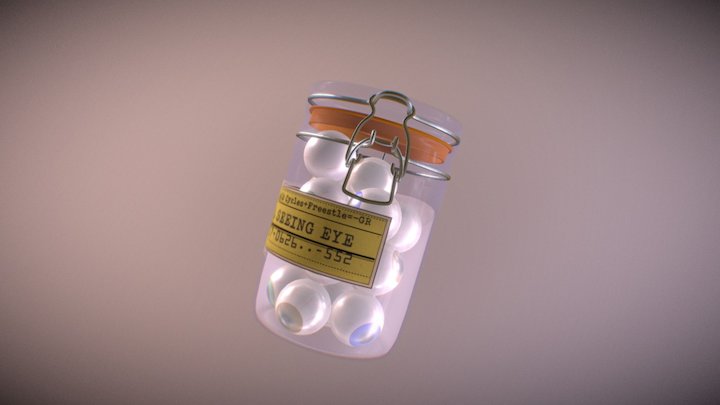A jar of all seeing eyes 3D Model