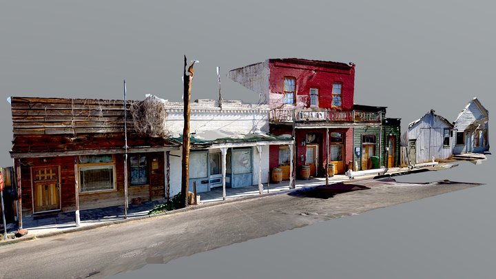 Downtown Dayton Nevada,  Gold Rush Town 3D Model