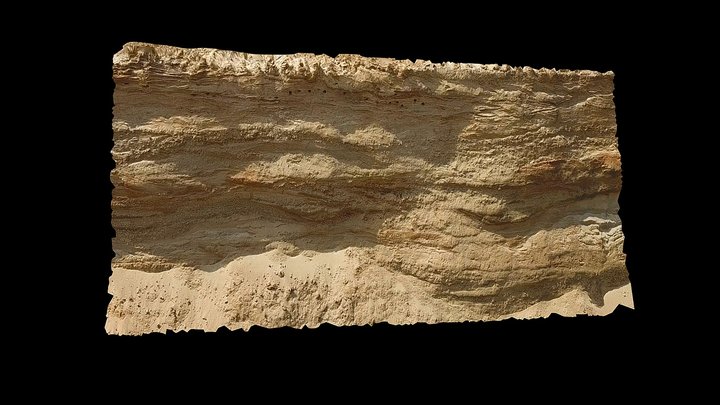 Sedimantary outcrop, Hoher Stall, Germany 3D Model