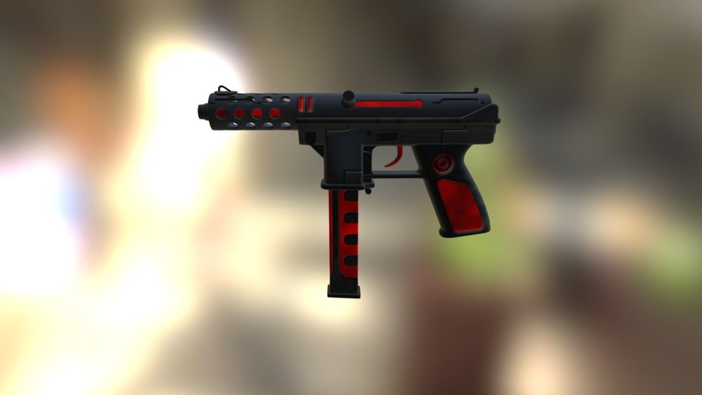 Tec-9|Plasma Gun (red) - 3D model by HaiST_2 [5af20f1] - Sketchfab