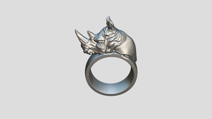 rhino-ring-3-1 (réparée) 3D Model
