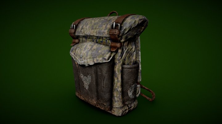 Military Backpack 3D Model