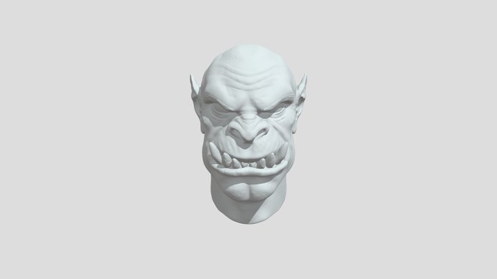 Orc Head 3D Model