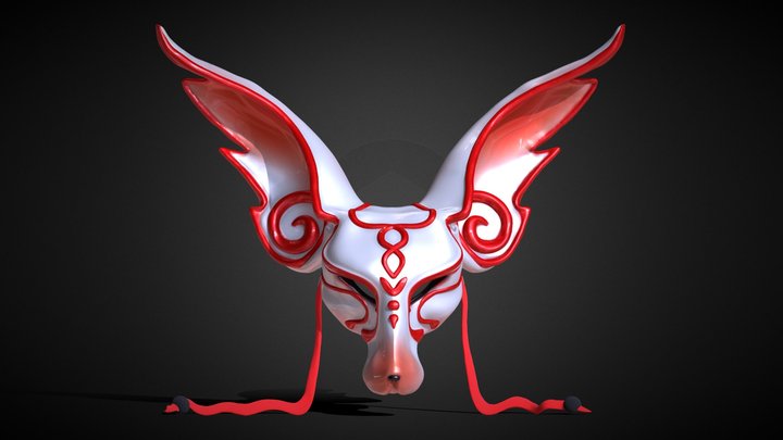 Kabuki Helmet: Nine-Tails 3D Model