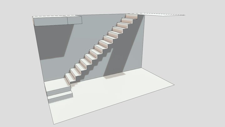 L'Olivière Escalier RdC 3D 3D Model