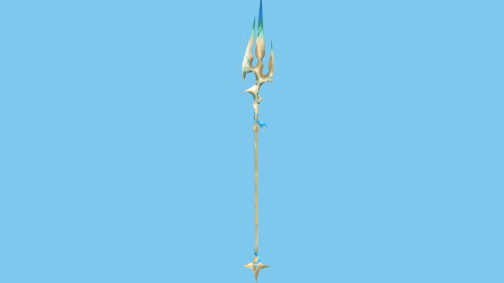 Trident hand-paint 3D Model