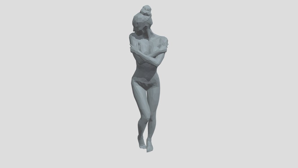 Lowpoly Topless Woman