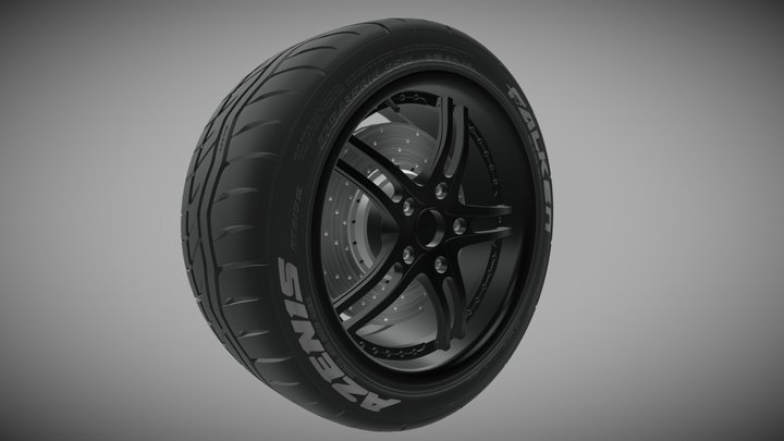 Wheel with tire Falken Azenis RT 615 3D Model