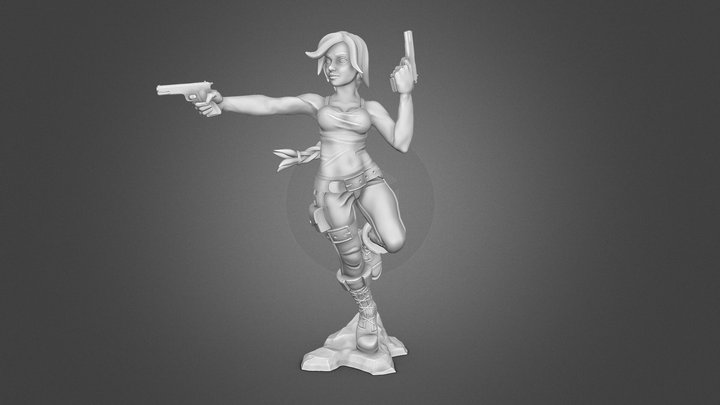Lara Croft Tomb Raider 3D Print Miniature 3D Model