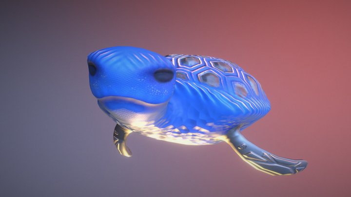 Uqi The Cyber Turtle 3D Model