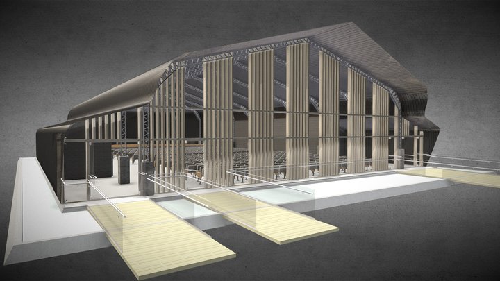 Temple/Gymnasium for 500 people 3D Model