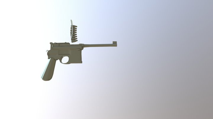 First model Mauser C96 (Animated) 3D Model