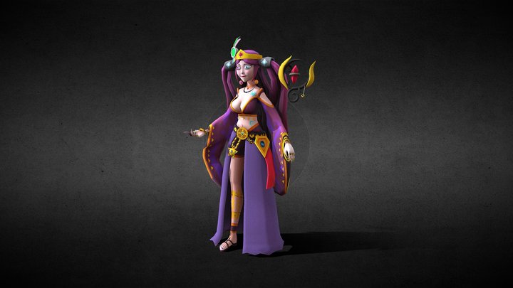 Evil Sorceress - Fantasy Game Repository 3D Model