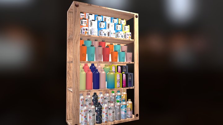 Metaretail: Mueble Botellas Tazas Carlin v.final – Gratis 3D-model STL