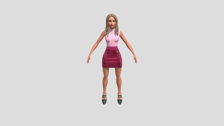 3d female character 3D Model