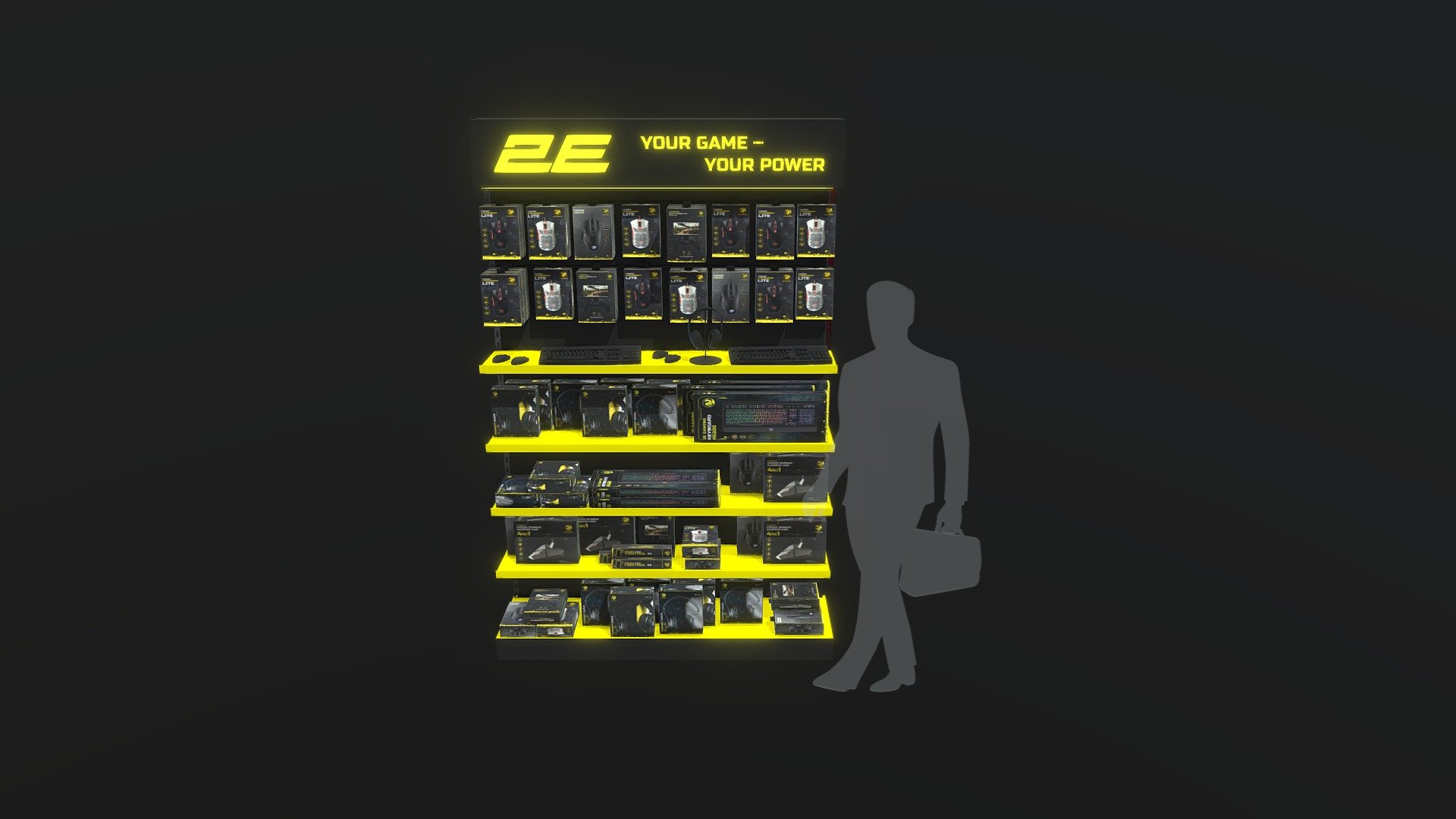 Promotion rack | 2E Gaming - 3D model by fonin [5afd6ff] - Sketchfab