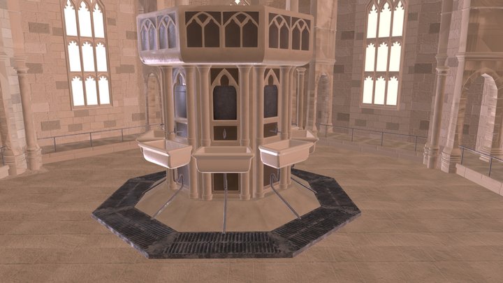 Hogwarts Bathroom 3D Model