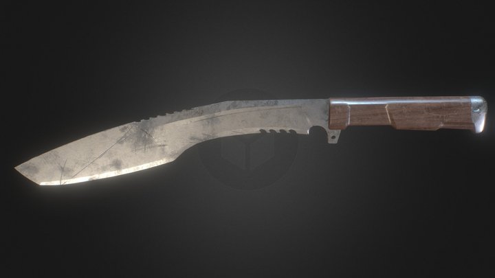 Combat Kukri Knife 3D Model