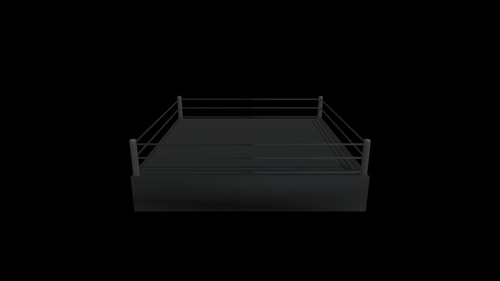 Low-Poly Wrestling Ring 3D Model