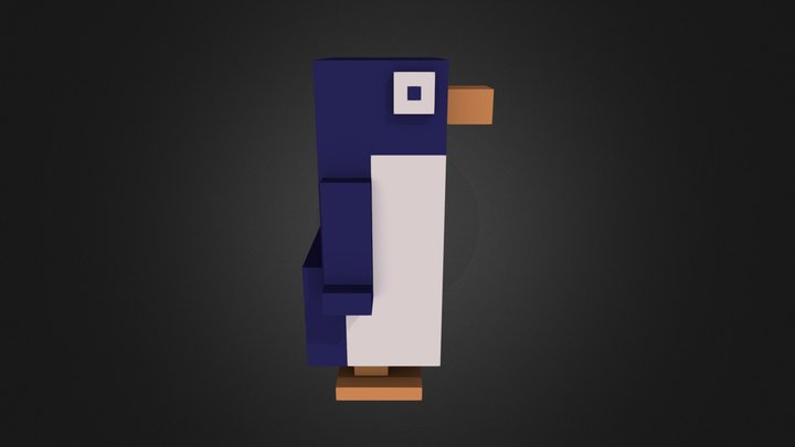 Crossy Road Penguin 3D Model