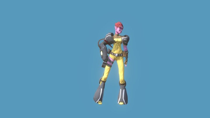 Villain Girl 3D Model