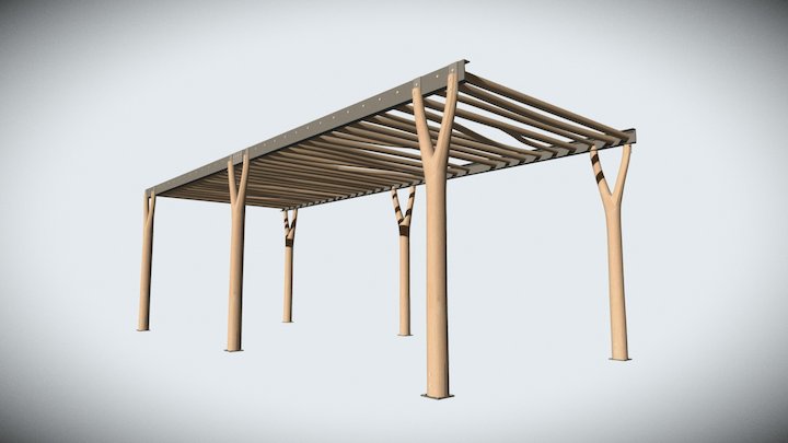 Modern Pergola 3D Model