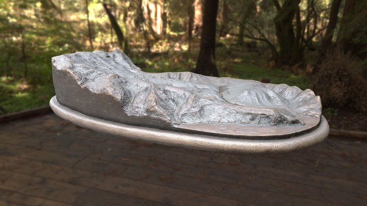 Muir Woods 3D Sculpture Trail Map 3D Model
