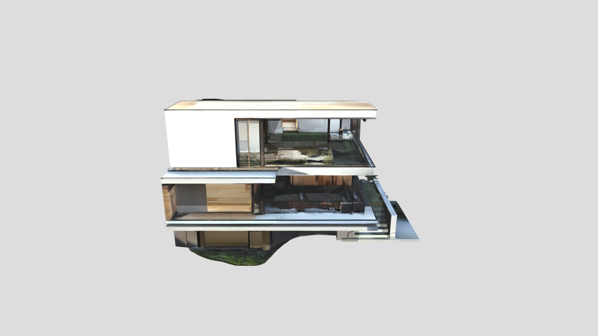 modern three - story house - 3D model by bsteoh9229 [5b02877] - Sketchfab