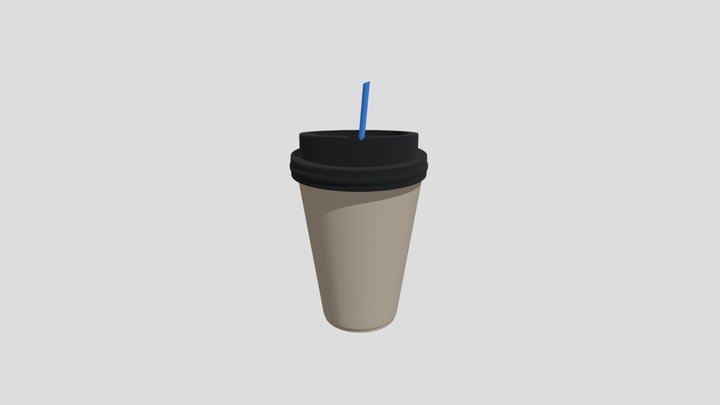 A Glass Of Coffee 3D Model
