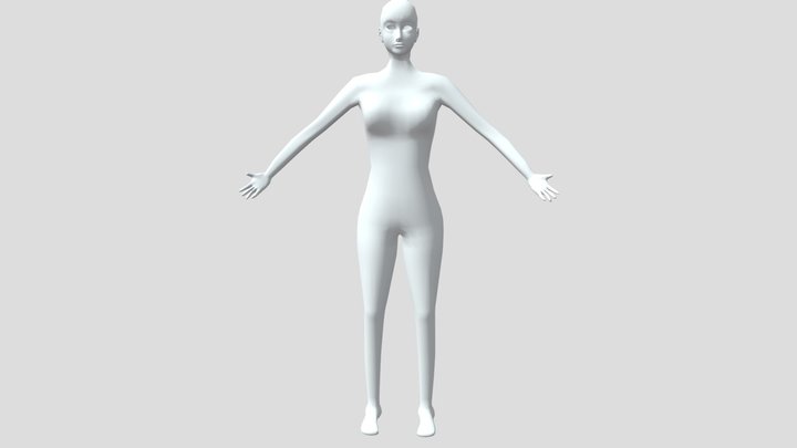 Female figure model (rigged) 3D Model