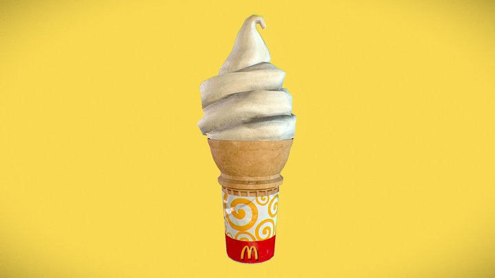 Mc Donalds Vanilla Cone 3D Model