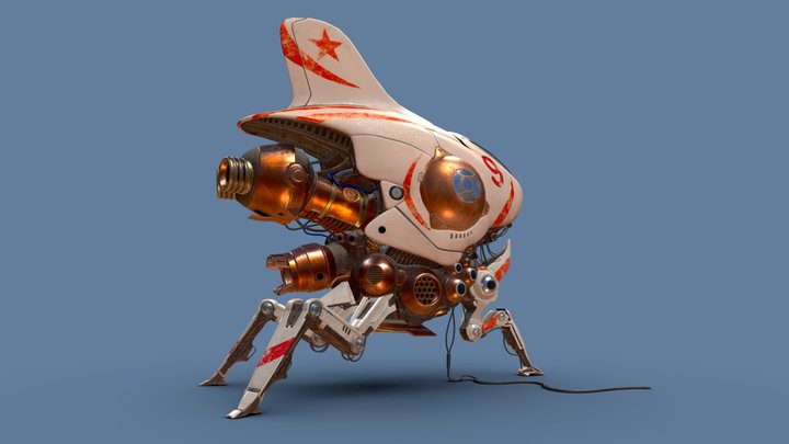 Insectoid-like ship (ala Alejandro Burdisio) 3D Model