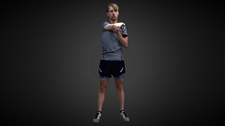 3D Scan Man Sport Runner 010 3D Model