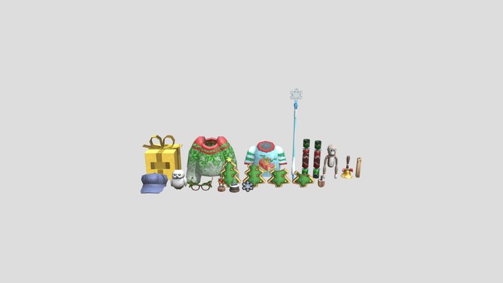 Christmas 2023 cosmetics 3D Model