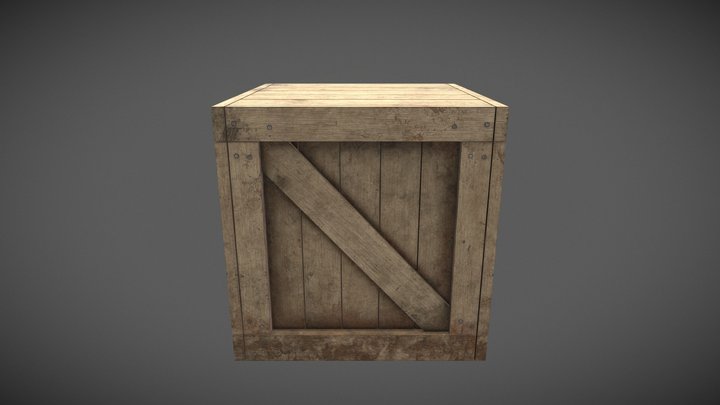 Wooden Crate 3D Model