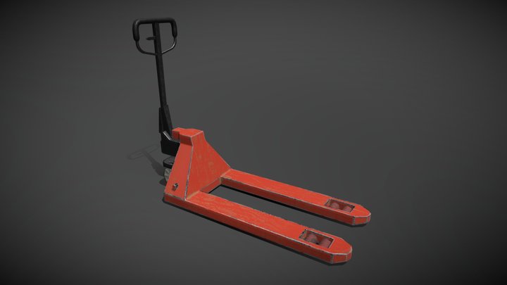 Low Poly Pallet Jack 3D Model