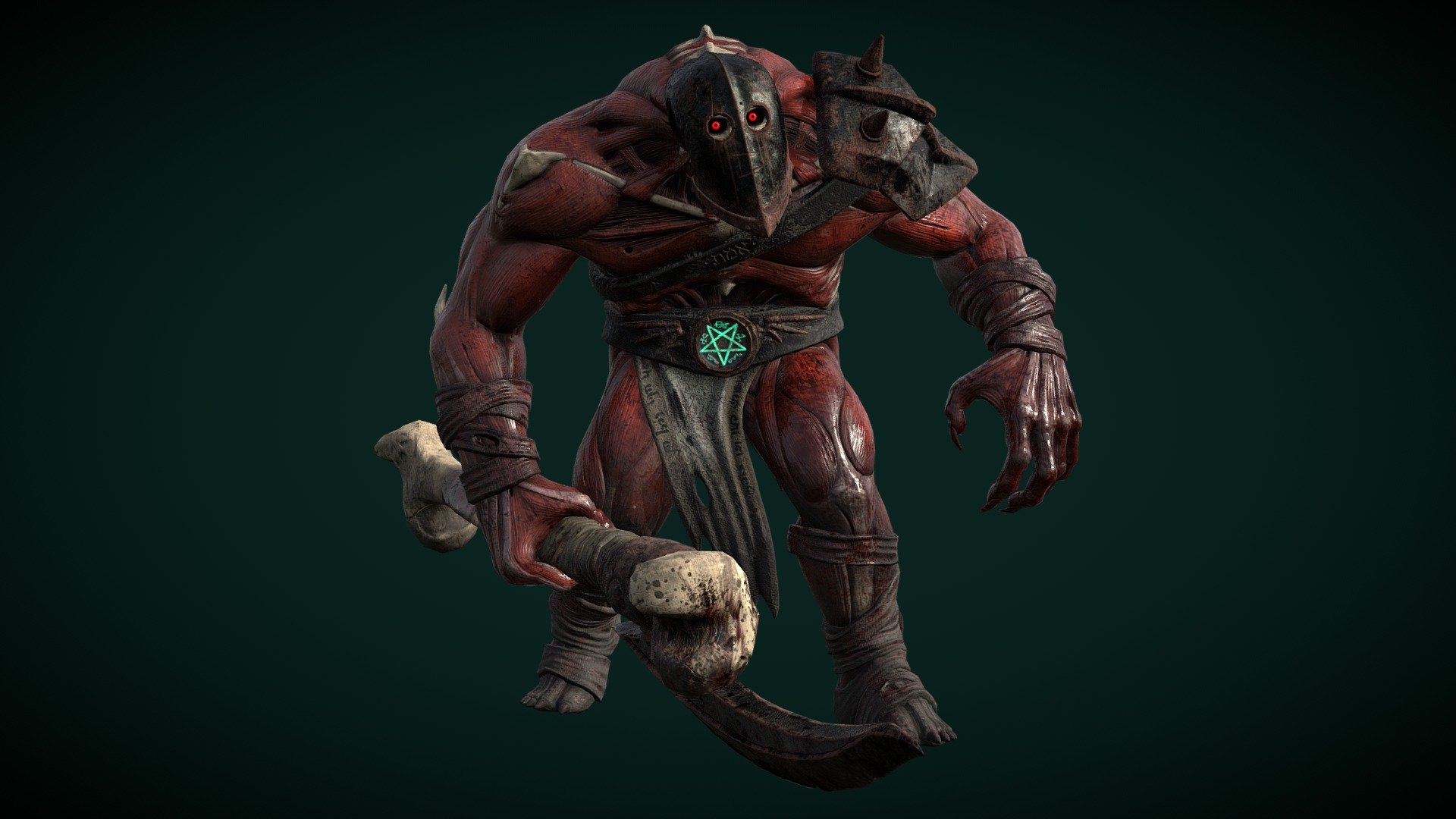 Blood Golem - 3D model by Gregor Feiner (@GregorFeiner) [5b0c193 ...