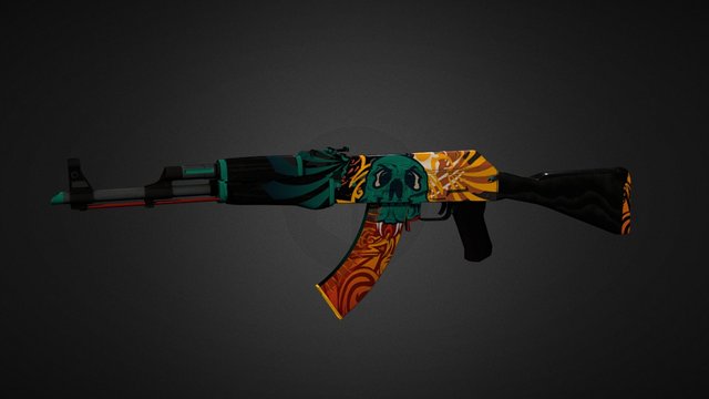 AK-47 | Dragon's flame 3D Model
