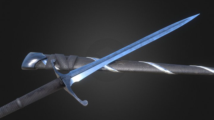 Long Sword & Scabbard 3D Model