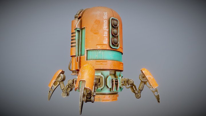 SpiderRobot Study in Substance Painter 3D Model